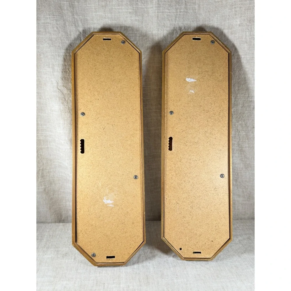 Vintage Gold Octagon Wall Mirrors, Pair of Hollywood Regency Accent Mirrors